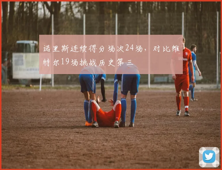 诺里斯连续得分场次24场，对比维特尔19场挑战历史第三